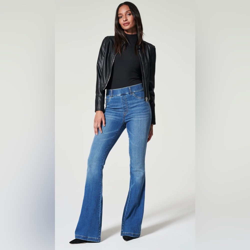 Spanx flare jeans indigo brand new with tags size large